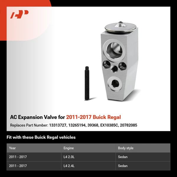 AC Expansion Valve for 2011-2017 Buick Regal