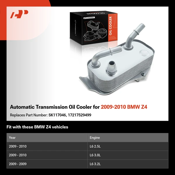 Automatic Transmission Oil Cooler for 2009-2010 BMW Z4