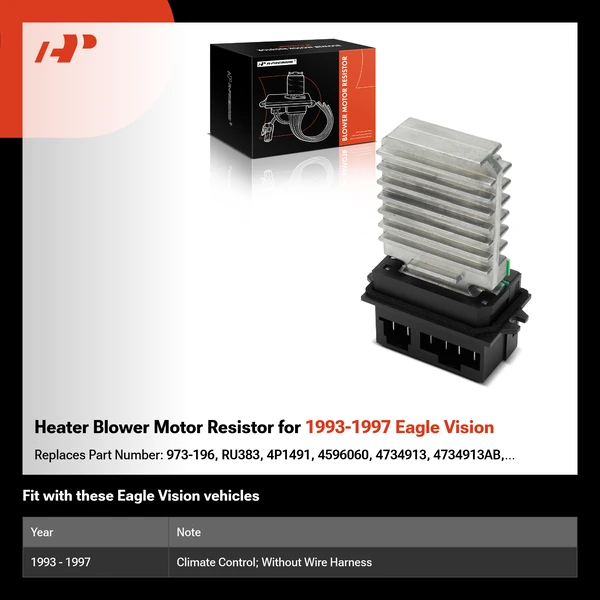 Heater Blower Motor Resistor for 1993-1997 Eagle Vision