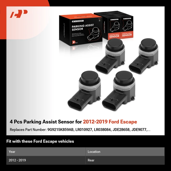 4 Pcs Parking Assist Sensor for 2012-2019 Ford Escape