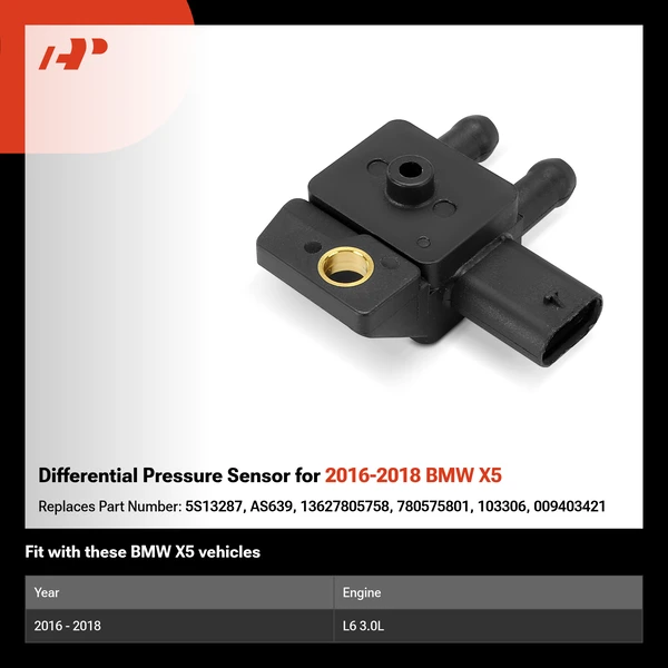 Differential Pressure Sensor for 2016-2018 BMW X5