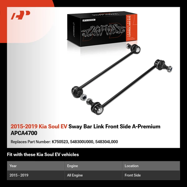 2015-2019 Kia Soul EV Sway Bar Link Front Side A-Premium APCA4700