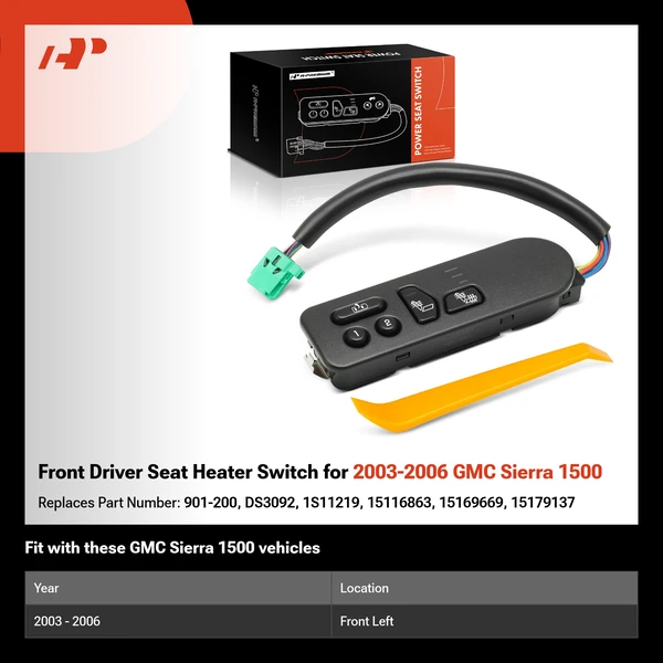 Front Driver Seat Heater Switch for 2003-2006 GMC Sierra 1500