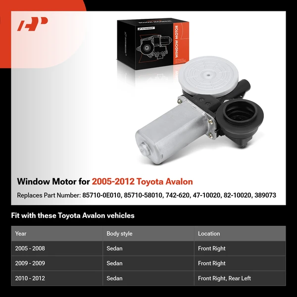 Window Motor for 2005-2012 Toyota Avalon