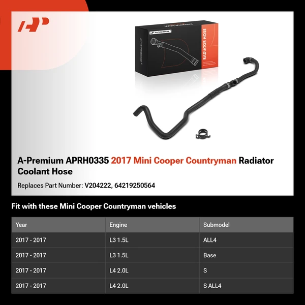 A-Premium APRH0335 2017 Mini Cooper Countryman Radiator Coolant Hose