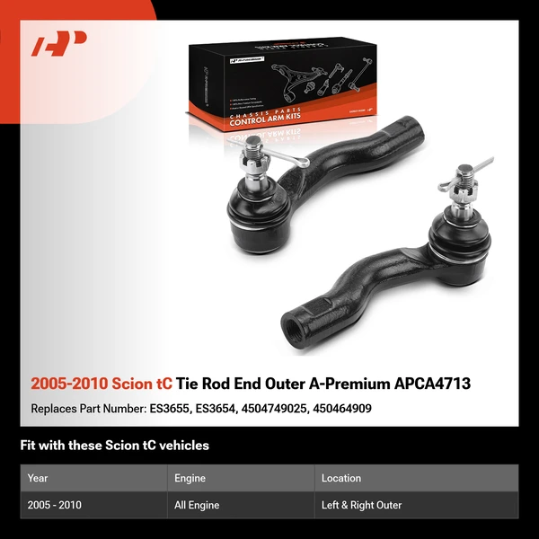 2005-2010 Scion tC Tie Rod End Outer A-Premium APCA4713