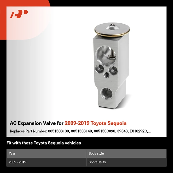 AC Expansion Valve for 2009-2019 Toyota Sequoia