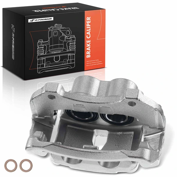 1-Pc Brake Caliper Front Driver or Passenger 2-Piston A-Premium APBC0870