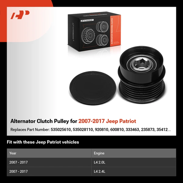 Alternator Clutch Pulley for 2007-2017 Jeep Patriot