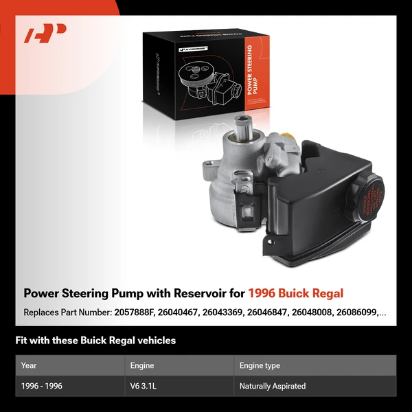 Power Steering Pump with Reservoir for 1996 Buick Regal