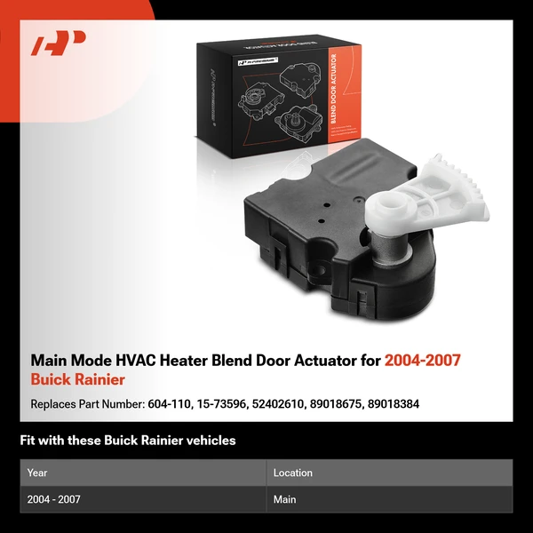 Main Mode HVAC Heater Blend Door Actuator for 2004-2007 Buick Rainier