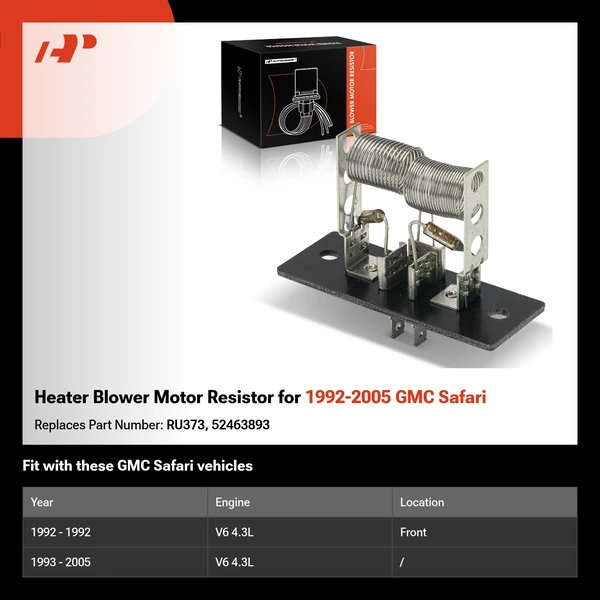 Heater Blower Motor Resistor for 1992-2005 GMC Safari