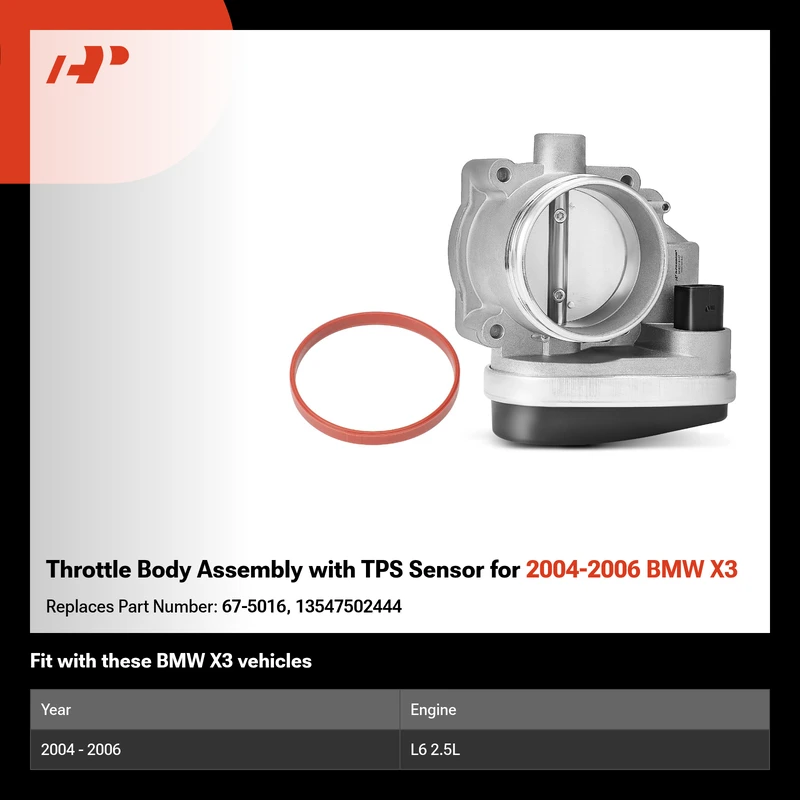Throttle Body Assembly with TPS Sensor for 2004-2006 BMW X3