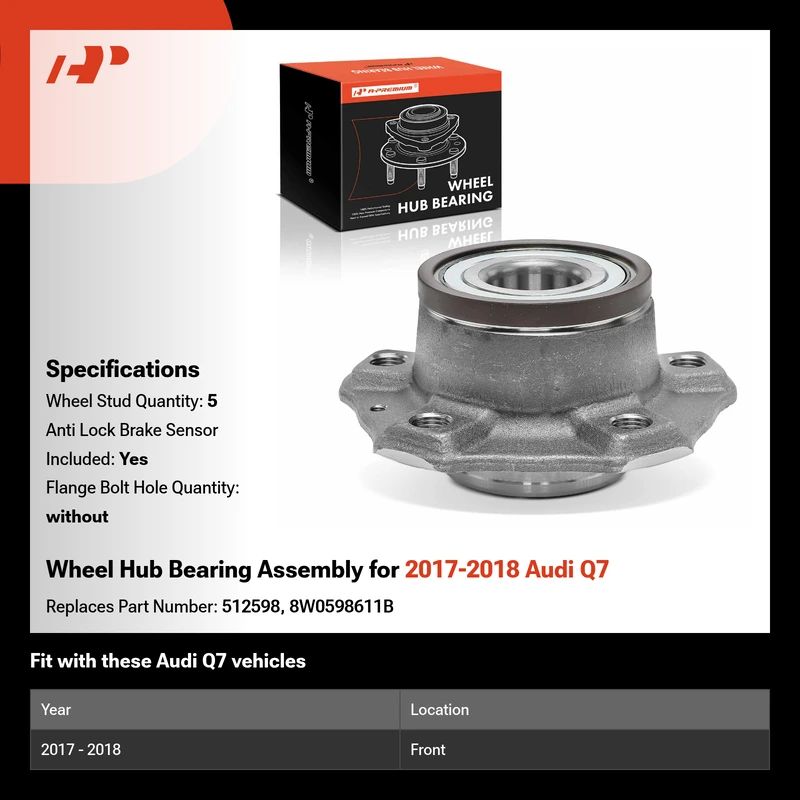 Wheel Hub Bearing Assembly for 2017-2018 Audi Q7
