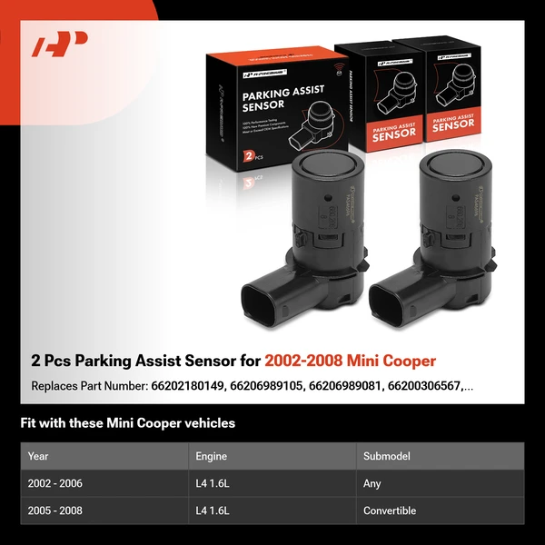 2 Pcs Parking Assist Sensor for 2002-2008 Mini Cooper