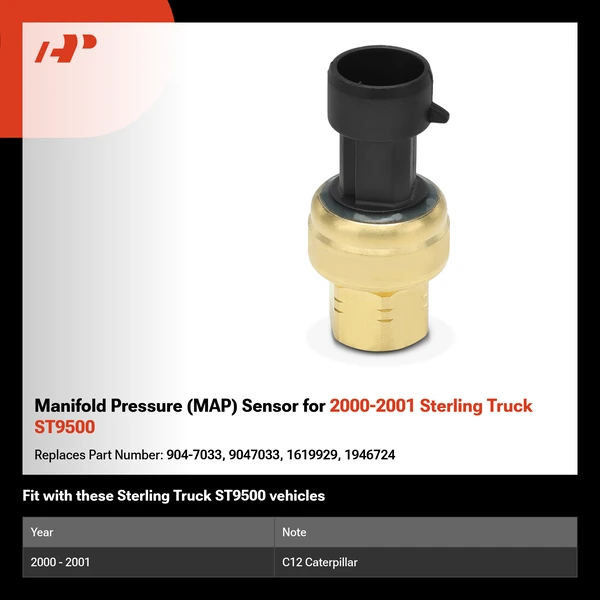 Manifold Pressure (MAP) Sensor for 2000-2001 Sterling Truck ST9500