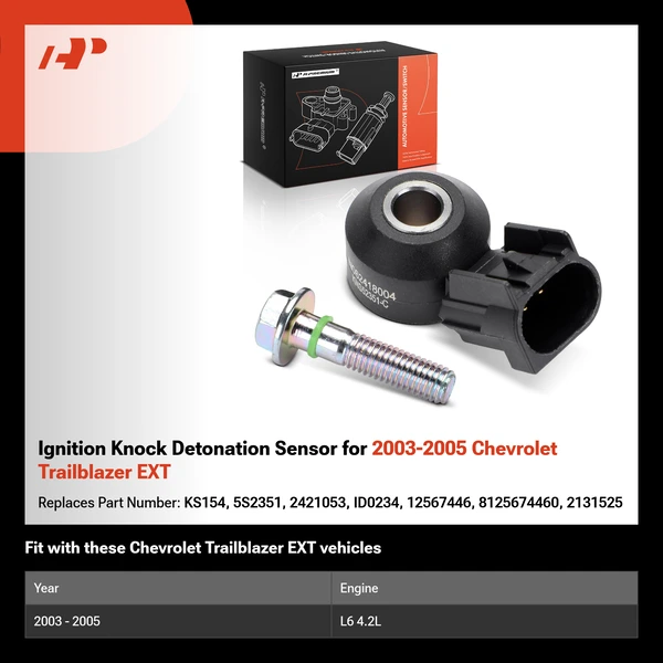 Ignition Knock Detonation Sensor for 2003-2005 Chevrolet Trailblazer EXT