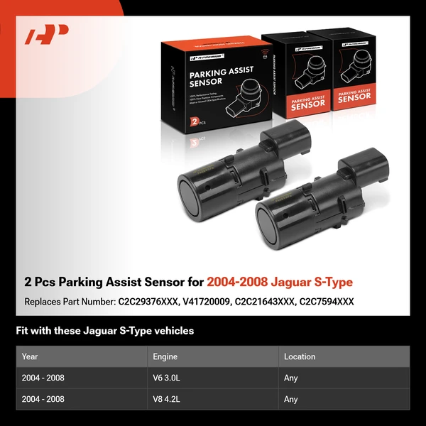 2 Pcs Parking Assist Sensor for 2004-2008 Jaguar S-Type
