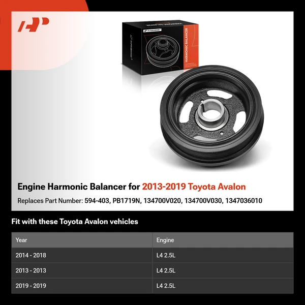 Engine Harmonic Balancer for 2013-2019 Toyota Avalon