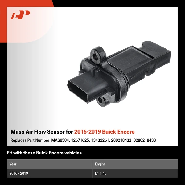 Mass Air Flow Sensor for 2016-2019 Buick Encore