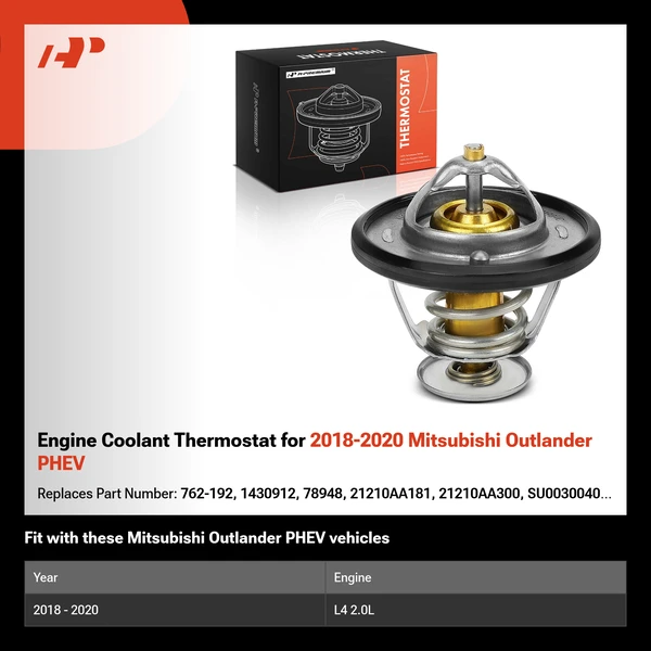 Engine Coolant Thermostat for 2018-2020 Mitsubishi Outlander PHEV