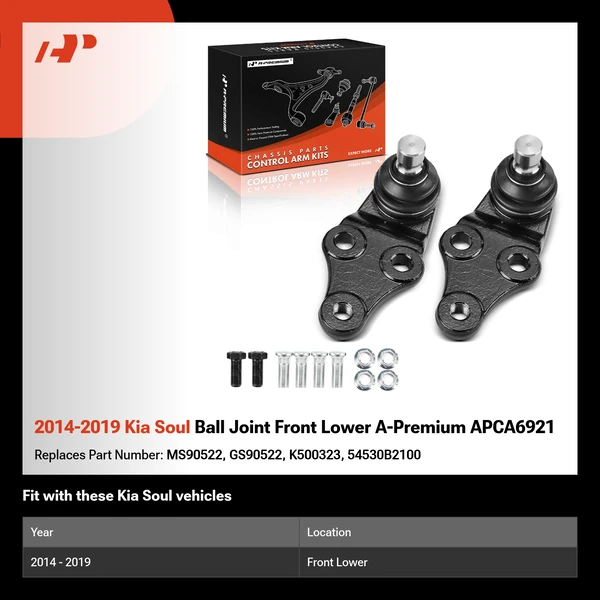 2014-2019 Kia Soul Ball Joint Front Lower A-Premium APCA6921