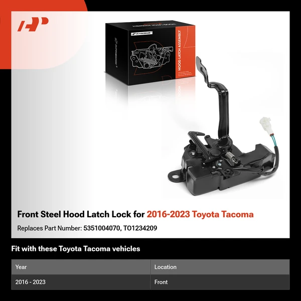 Front Steel Hood Latch Lock for 2016-2023 Toyota Tacoma