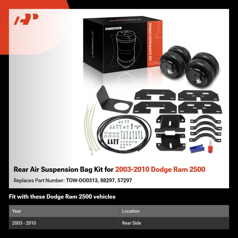 Rear Air Suspension Bag Kit for 2003-2010 Dodge Ram 2500