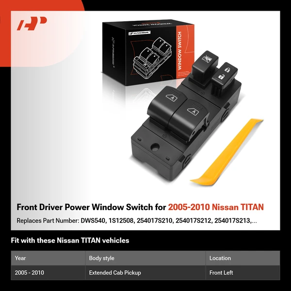 Front Driver Power Window Switch for 2005-2010 Nissan TITAN