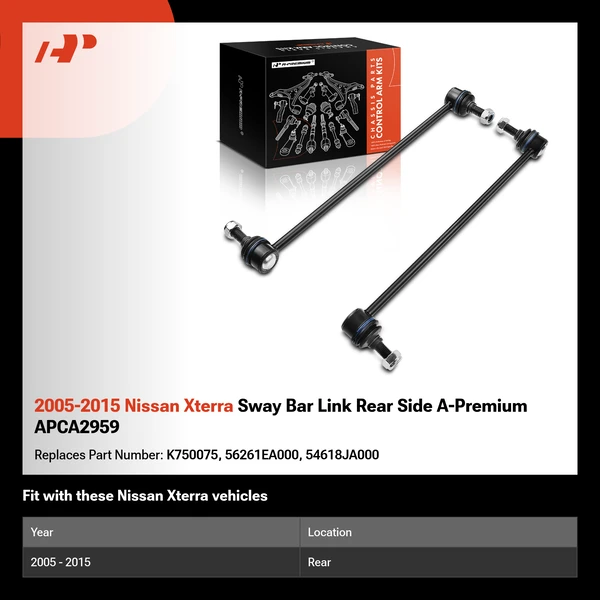 2005-2015 Nissan Xterra Sway Bar Link Rear Side A-Premium APCA2959