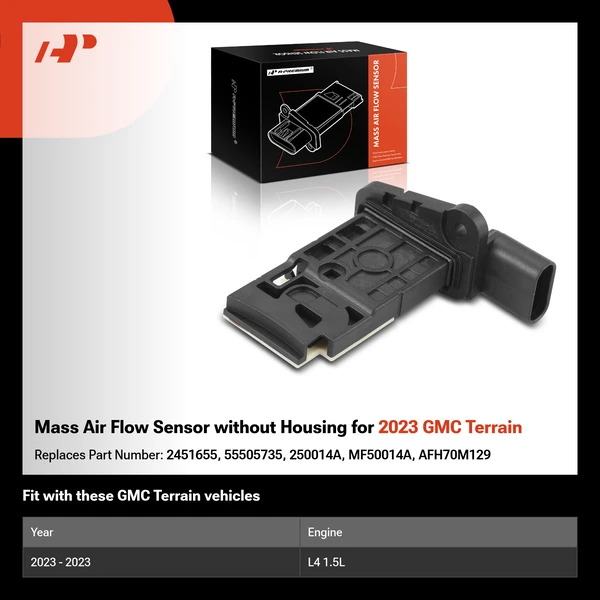 Mass Air Flow Sensor without Housing for 2023 GMC Terrain