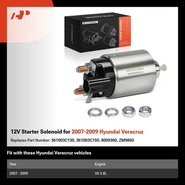 12V Starter Solenoid for 2007-2009 Hyundai Veracruz