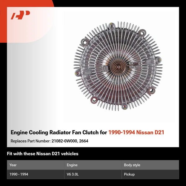 Engine Cooling Radiator Fan Clutch for 1990-1994 Nissan D21