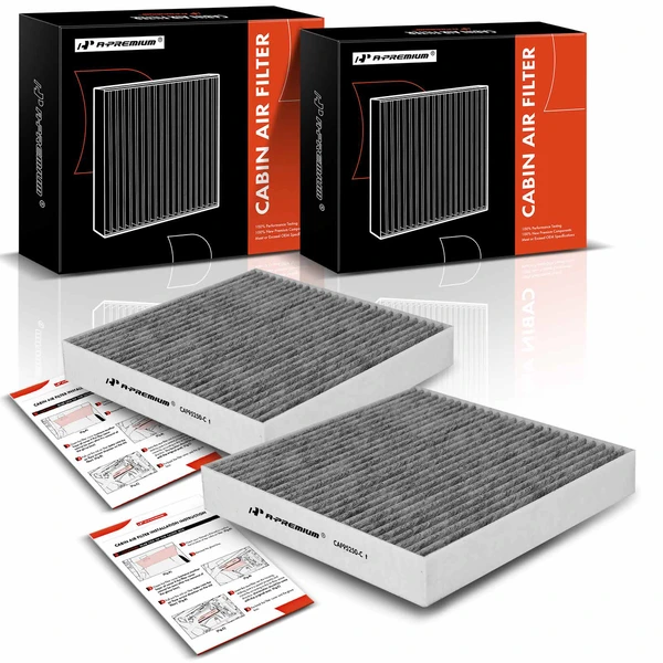 2 Pcs Activated Carbon Cabin Air Filter for 2009-2015 Jaguar XF