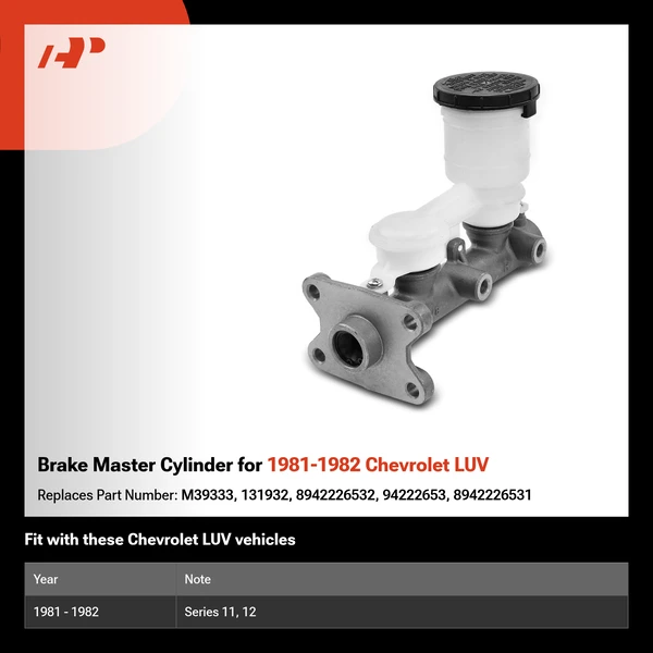 Brake Master Cylinder for 1981-1982 Chevrolet LUV