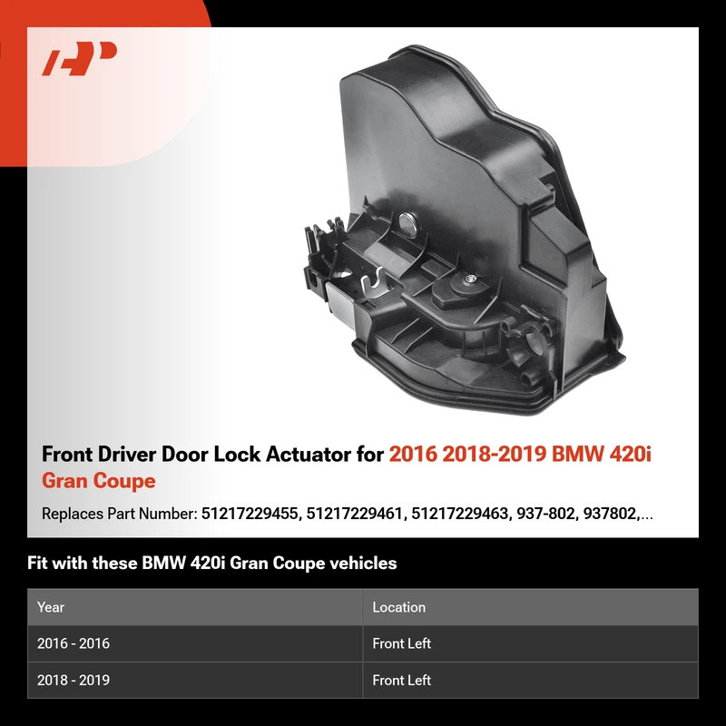 Front Driver Door Lock Actuator for 2016 2018-2019 BMW 420i Gran Coupe