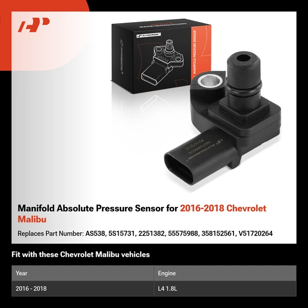 Manifold Absolute Pressure Sensor for 2016-2018 Chevrolet Malibu