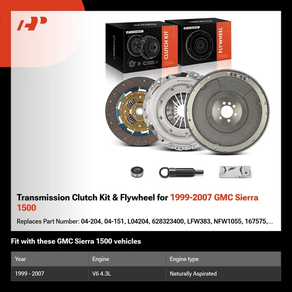Transmission Clutch Kit & Flywheel for 1999-2007 GMC Sierra 1500
