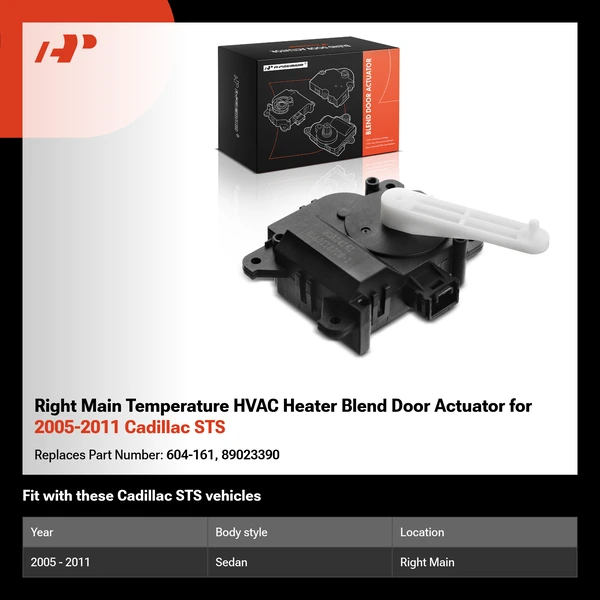 Right Main Temperature HVAC Heater Blend Door Actuator for 2005-2011 Cadillac STS