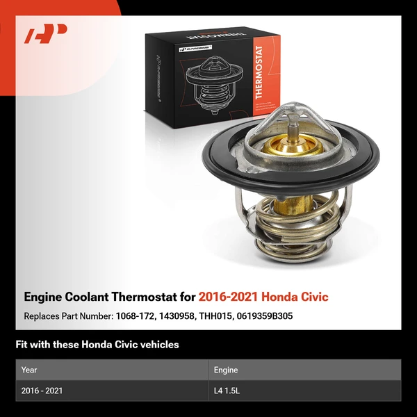 Engine Coolant Thermostat for 2016-2021 Honda Civic