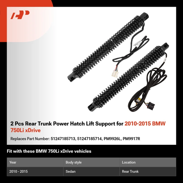 2 Pcs Rear Trunk Power Hatch Lift Support for 2010-2015 BMW 750Li xDrive