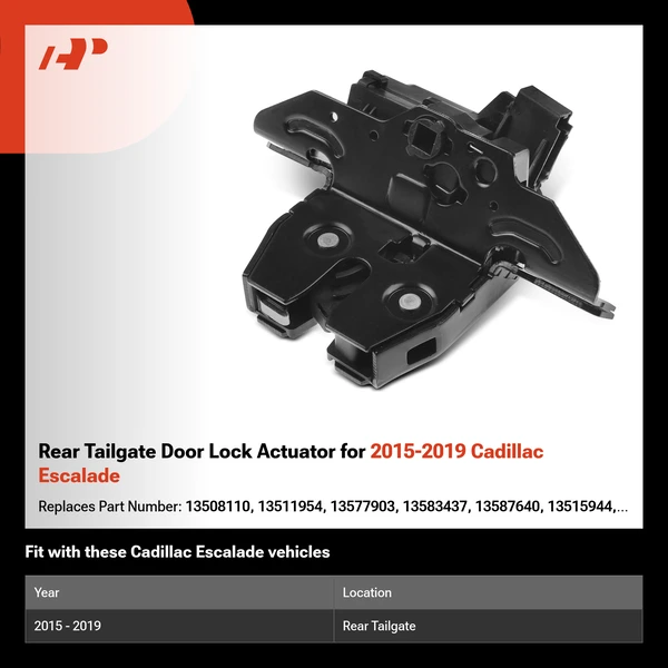 Rear Tailgate Door Lock Actuator for 2015-2019 Cadillac Escalade