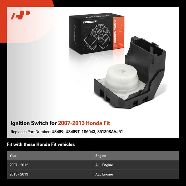 Ignition Switch for 2007-2013 Honda Fit