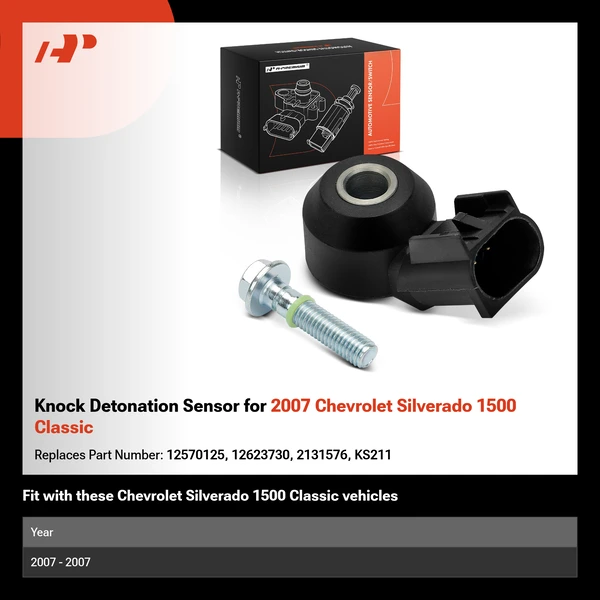 Knock Detonation Sensor for 2007 Chevrolet Silverado 1500 Classic