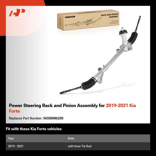 Power Steering Rack and Pinion Assembly for 2019-2021 Kia Forte