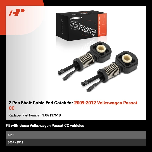 2 Pcs Shaft Cable End Catch for 2009-2012 Volkswagen Passat CC