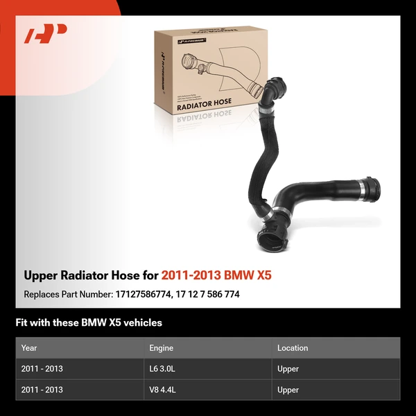 Upper Radiator Hose for 2011-2013 BMW X5