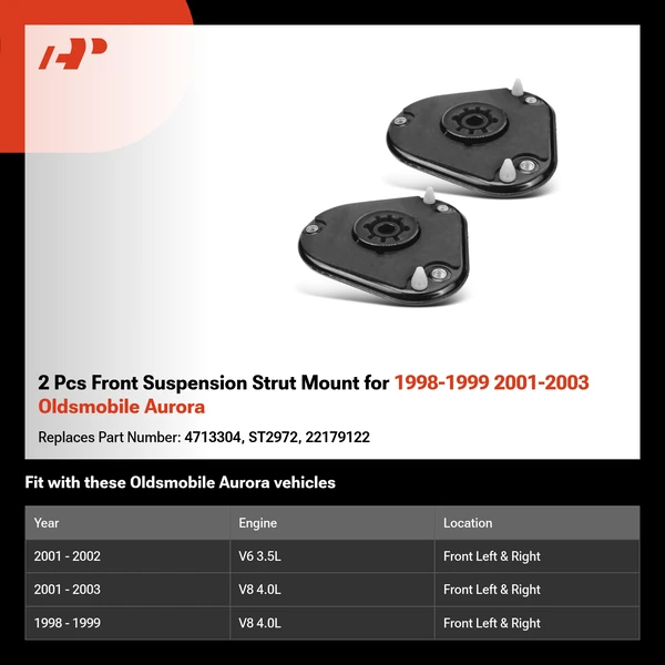 2 Pcs Front Suspension Strut Mount for 1998-1999 2001-2003 Oldsmobile Aurora