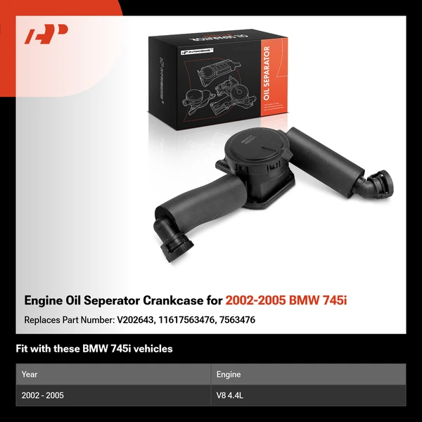 Engine Oil Seperator Crankcase for 2002-2005 BMW 745i