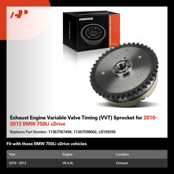 Exhaust Engine Variable Valve Timing (VVT) Sprocket for 2010-2012 BMW 750Li xDrive